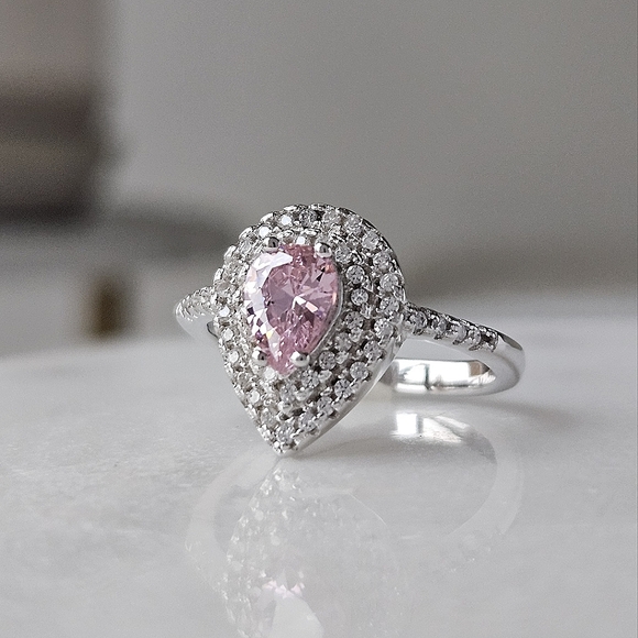 Pink Gemstone ring, size 7, 925 Sterling Silver Charmed Aroma - Picture 3 of 4
